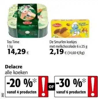 Colruyt Delacre alle koeken aanbieding