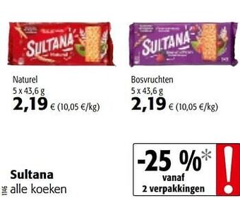 Colruyt Sultana alle koeken aanbieding