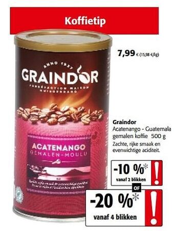 Colruyt Graindor acatenango - guatemala gemalen koffie aanbieding