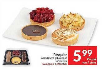 Intermarché Pasquier Assortiment Gebakjes Of Tartelettes aanbieding