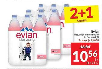 Intermarché Evian Natuurlijk Mineraalwater aanbieding