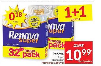 Intermarché Renova Toiletpapier aanbieding