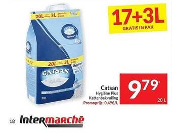 Intermarché Catsan Hygiёne Plus Kattenbakvulling aanbieding