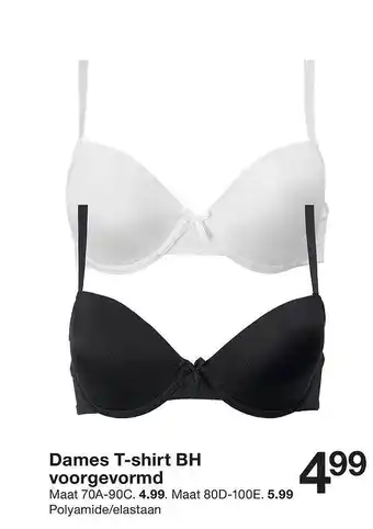 Zeeman Dames Tshirt Bh Voorgevormd aanbieding
