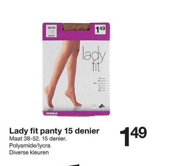 Zeeman Lady Fit Panty 15 Denier aanbieding