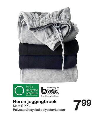 Zeeman Heren Joggingbroek aanbieding