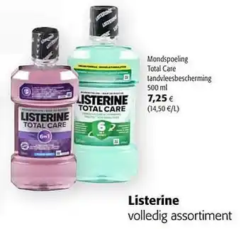 Colruyt Listerine mondspoeling total care tandvleesbescherming aanbieding