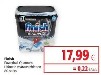 Colruyt Finish powerball quantum ultimate vaatwastabletten aanbieding