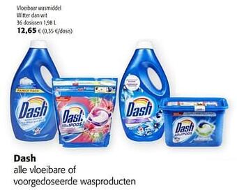 Colruyt Dash vloeibaar wasmiddel witter dan wit aanbieding