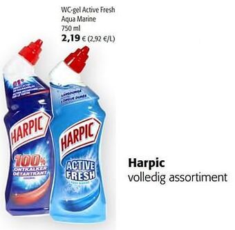 Colruyt Harpic wc-gel active fresh aqua marine aanbieding