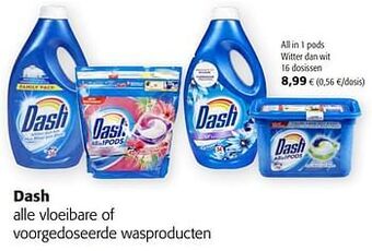 Colruyt Dash all in 1 pods witter dan wit aanbieding