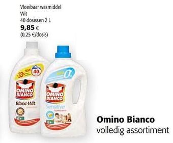 Colruyt Omino bianco vloeibaar wasmiddel wit aanbieding