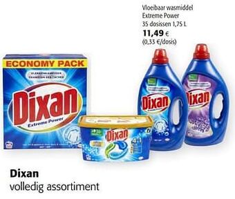 Colruyt Dixan vloeibaar wasmiddel extreme power aanbieding