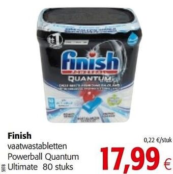 Colruyt Finish vaatwastabletten powerball quantum ultimate aanbieding