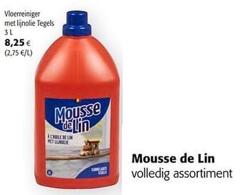 Colruyt Mousse de lin vloerreiniger met lijnolie tegels aanbieding