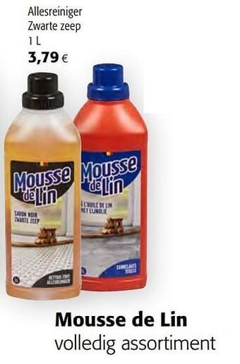 Colruyt Mousse de lin allesreiniger zwarte zeep aanbieding
