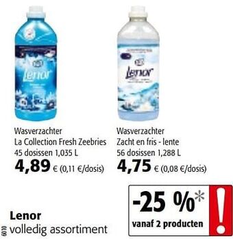 Colruyt Lenor volledig assortiment aanbieding