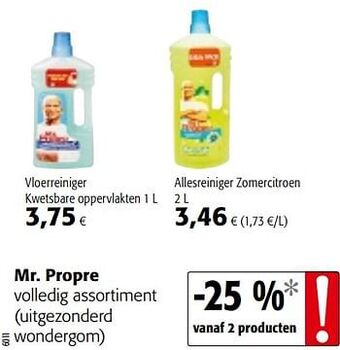 Colruyt Mr. propre volledig assortiment aanbieding