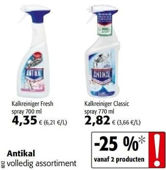 Colruyt Antikal volledig assortiment aanbieding