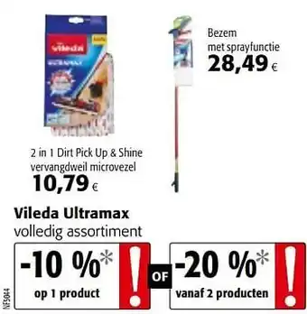 Colruyt Vileda ultramax volledig assortiment aanbieding
