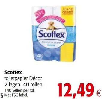 Colruyt Scottex toiletpapier décor aanbieding