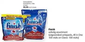 Colruyt Finish vaatwastabletten powerball all in 1 max aanbieding