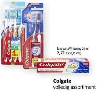 Colruyt Colgate tandpasta whitening aanbieding