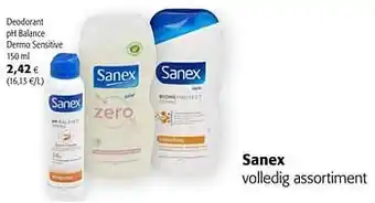 Colruyt Sanex deodorant ph balance dermo sensitive aanbieding