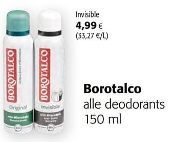 Colruyt Borotalco invisible aanbieding