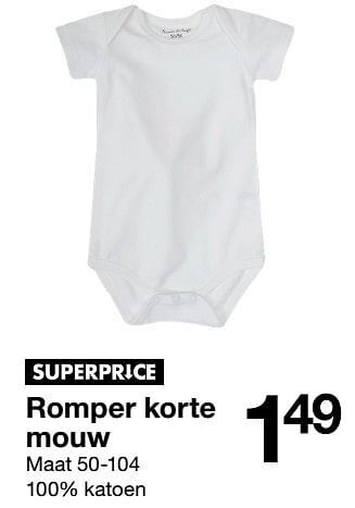 Zeeman Romper korte mouw aanbieding
