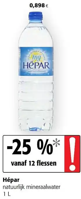 Colruyt Hépar natuurlijk mineraalwater aanbieding