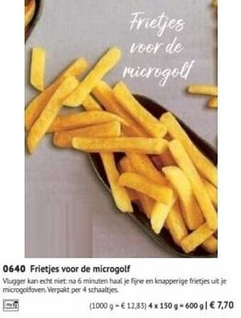 Frietjes voor de microgolf