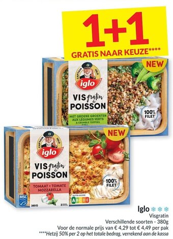Intermarché Iglo Visgratin aanbieding