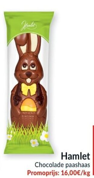 Intermarché Hamlet Chocolade paashaas aanbieding