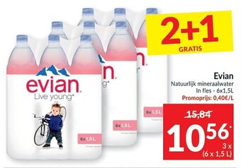 Intermarché Evian Natuurlijk mineraalwater aanbieding