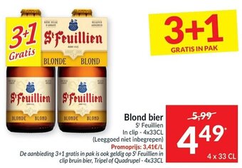 Intermarché Blond bier St Feuillien aanbieding