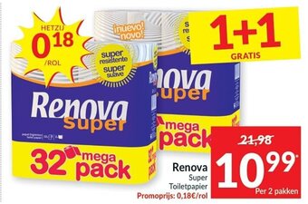 Intermarché Renova Super Toiletpapier aanbieding