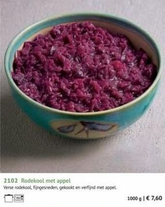 Rodekool met appel
