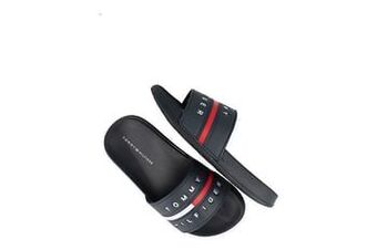 Berca Shoes Tommy Hilfiger Badslipper Uni Badsleper Flag Print Logo - Blauw aanbieding
