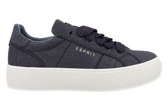 Berca Shoes Esprit Veterschoen Dames Flatform - Blauw aanbieding
