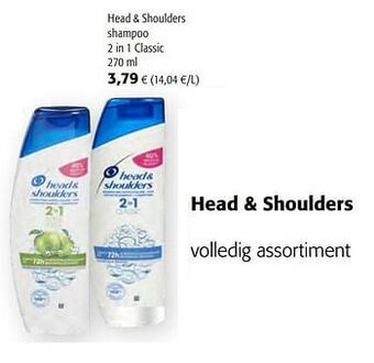 Colruyt Head + shoulders shampoo 2 in 1 classic aanbieding