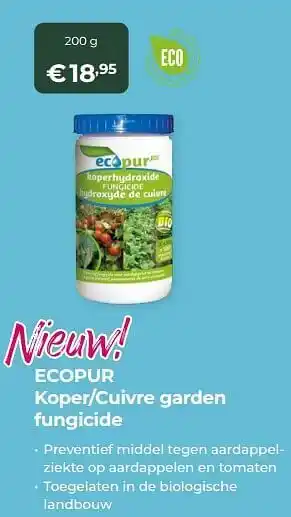 Multi bazar Ecopur koper-cuivre garden fungicide aanbieding