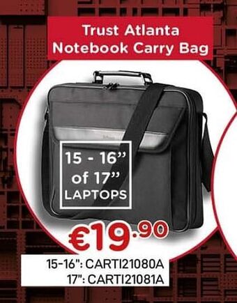 Trust atlanta notebook carry bag 15-16``