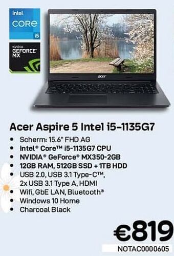 CompuDeals Acer aspire 5 intel i5-1135g7 aanbieding