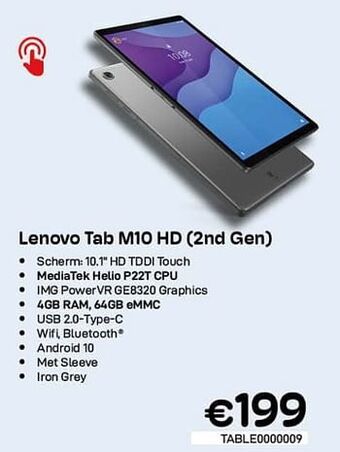 CompuDeals Lenovo tab m10 hd 2nd gen aanbieding