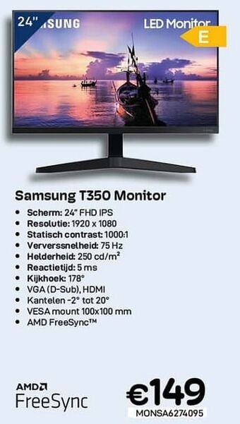 CompuDeals Samsung t350 monitor aanbieding