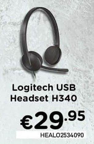 CompuDeals Logitech usb headset h340 aanbieding