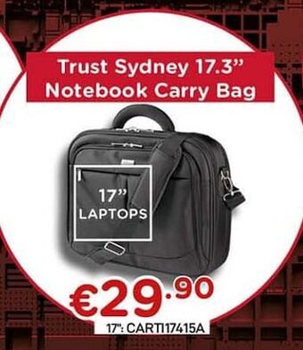 CompuDeals Trust sydney 17.3`` notebook carry bag aanbieding