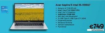 CompuDeals Acer aspire 5 intel i5-1135g7 aanbieding