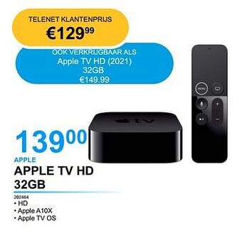 PCS Knokke Apple apple tv hd 32gb aanbieding